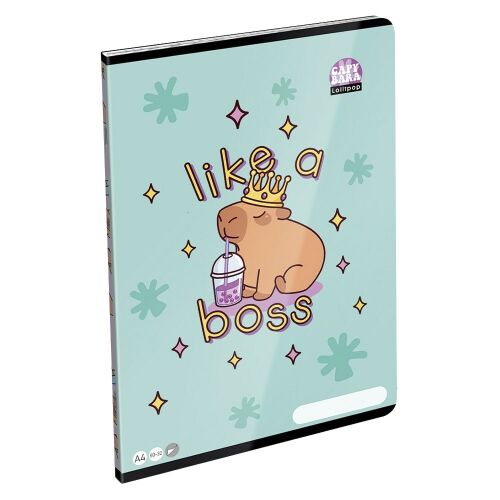 Füzet, tűzött, A4, sima, 32 lap LIZZYSULI, "Lollipop Capybara" 178791433 - Füzet