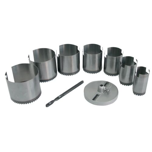 Lyukfűrész szett 7 darabos (26-63 mm) fa, műanyag és fém fúrásához