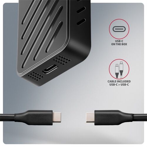 Axagon EEM2-20G USB-C 20Gbps - M.2 NVMe külső SSD ház 178792180 - Külső merevlemez ház
