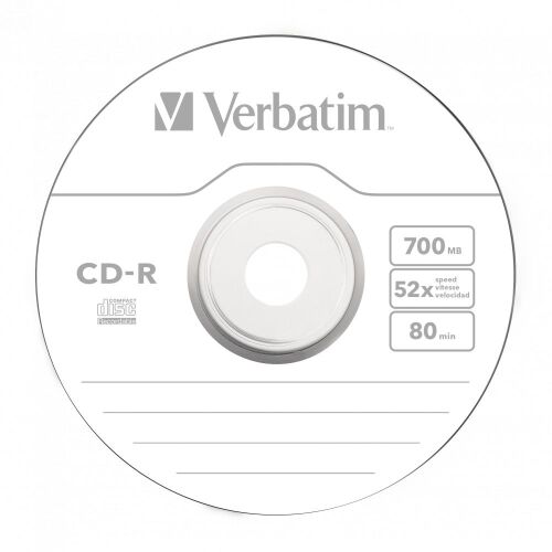 VERBATIM CDV7052B25DL CD-R DataLife cake box CD lemez 25db/csomag 178792139 - Írható CD és DVD