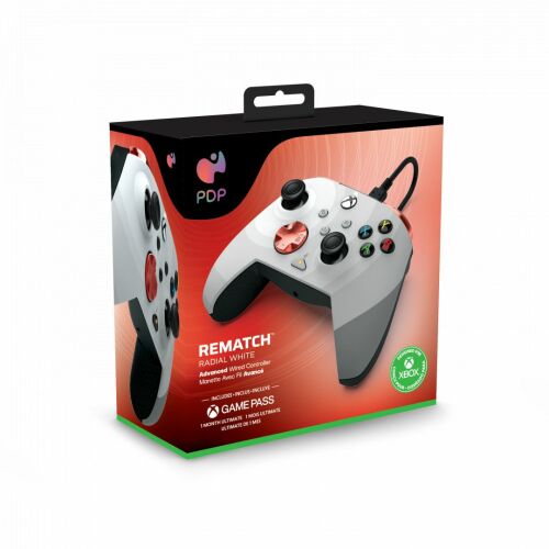 PDP Rematch Xbox Series X|S/Xbox One/PC 3,5 mm audio vezetékes fehér kontroller 178792387 - Kontroller