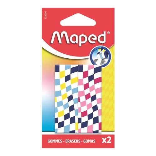 Radír, sakktábla, MAPED „Checkerboards”, vegyes minták, 2 db 178794314 - Radír