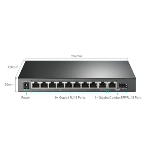 TP-Link TL-SG1210MPE 10-Port Gigabit Easy Smart Switch 178794385 - Hálózati switch