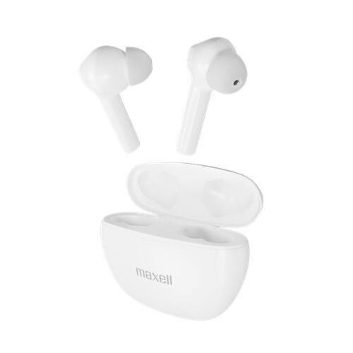Fülhallgató, vezeték nélküli, Bluetooth 5.3, mikrofonnal, MAXELL "Dynamic+", fehér 178794560 - Fülhallgató