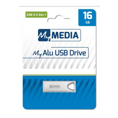 Pendrive, 16GB, USB 3.2 Gen1, alumínium ház, MYMEDIA "Alu" (by VERBATIM) 178794613 - Pendrive