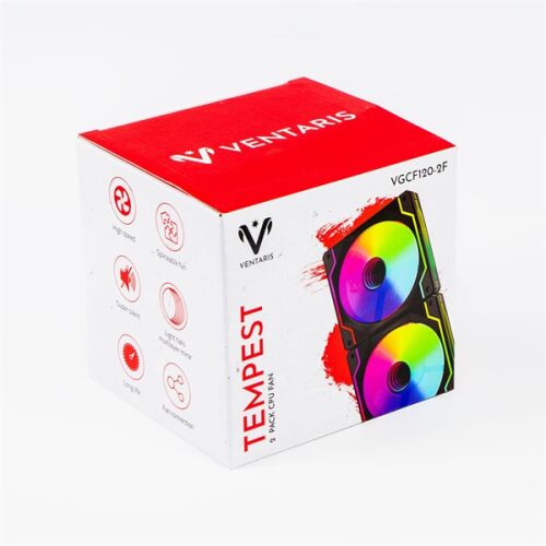 Ventaris VGCF120-2F Tempest RGB számítógép ventilátor 2/CS 178796458 - PC ventilátor