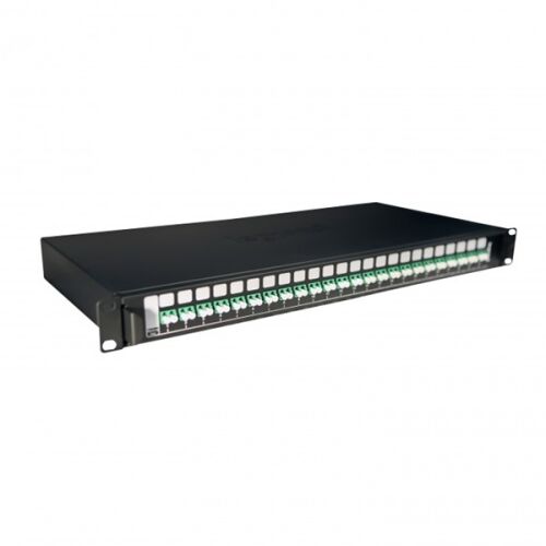 Legrand 032167 24xLC/APC duplex monomódusú 1U-19" fekete LCS3 optikai patch panel - Patch panel
