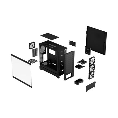 Fractal Design Pop XL Air RGB Fekete világos ablakos (Táp nélküli) E-ATX ház 178801393 - Számítógépház