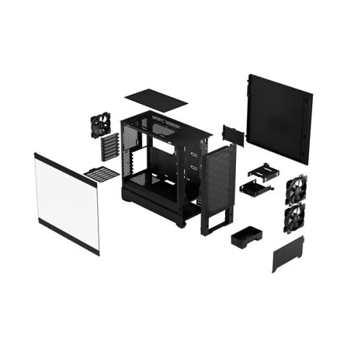 Fractal Design Pop Air Fekete világos ablakos (Táp nélküli) ATX ház 178802304 - Számítógépház
