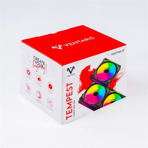 Ventaris VGCF120-3F Tempest RGB számítógép ventilátor 3/CS 178803427 - PC ventilátor