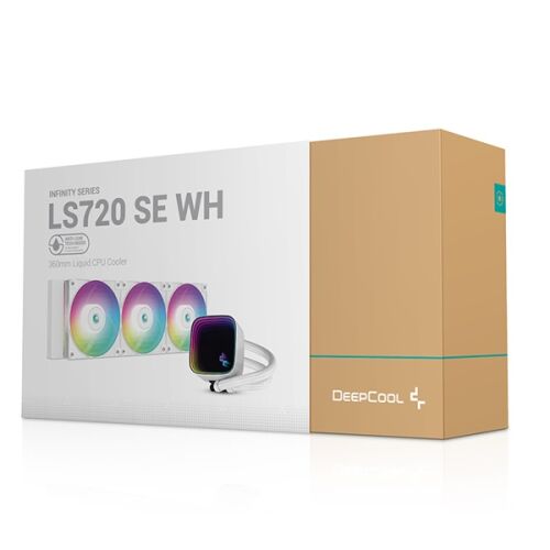 DeepCool CPU Water Cooler - LS720 SE WH (max 19dB; max. 103,38 m3/h; 3x12cm, A-RGB LED, fehér) 178803681 - PC ventilátor