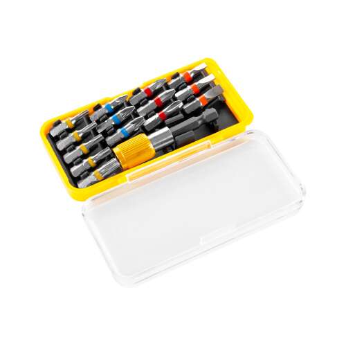 Rebel Tools 15-teiliges Bit-Set mit magnetischer Verlängerung, farbcodiert für einfache Identifizierung