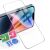 Ferdeszögű nézet az Apple iPhone 14 kijelzővédő 9H edzett üvegről tisztító törlőkendőkkel