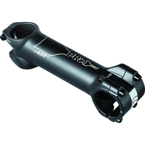 PRO LT 110mm / 31.8mm kerékpár kormányszár fekete színben, ferde nézetben fehér háttér előtt, márkajelzéssel és csavar részletekkel - Kerékpár kormánynyak