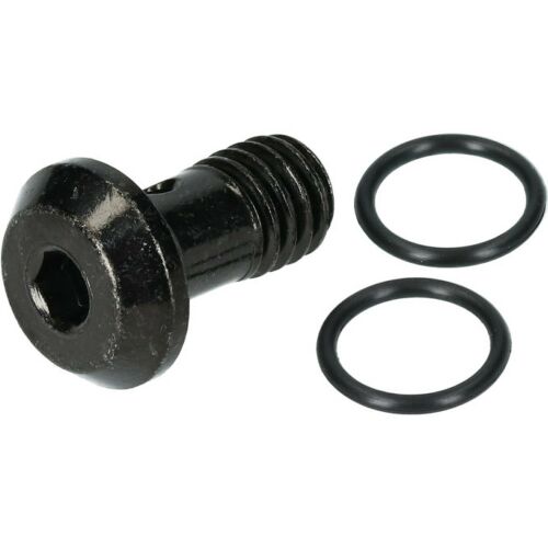 SHIMANO BR-M8100 banjobolt és két O-gyűrű fehér háttéren - Kerékpár fékalkatrész