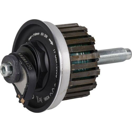 SHIMANO DH-3D72 belső szerelvény 108 mm tengelyhosszal kerékpár dinamó agyhoz, ferde nézet fehér háttérrel - Egyéb kerékpár alkatrész