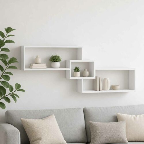 vidaXL Falpolc Fehér 158 x 17 x 53 cm Szerelt Fa