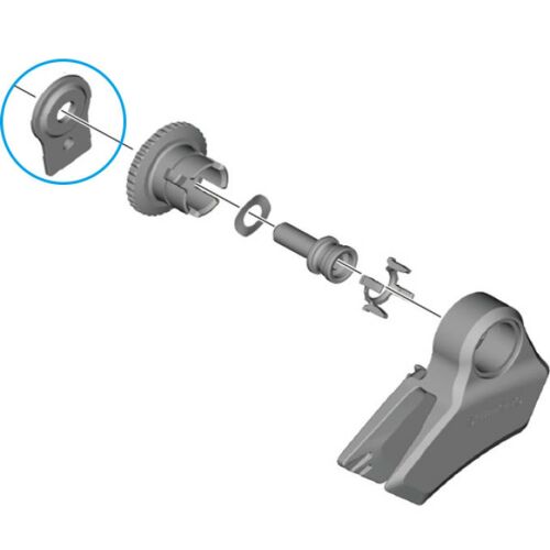 SHIMANO CD-EM800 CL55 távtartó robbantott ábra elektromos kerékpár hajtáslánc összeszereléshez, kiemelve a távtartó komponenst - Elektromos kerékpár alkatrész