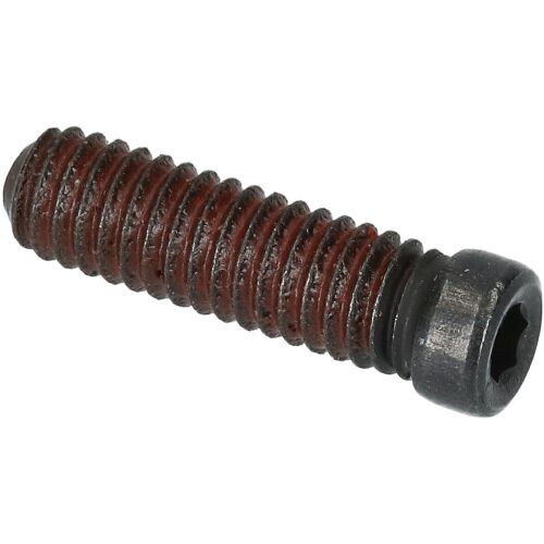 BR-9010-R EC-BOLT M4x13.5 kerékpár fékcsavar, ferde nézetben sötét fém csavar látható menettel és hatlapfejjel, fehér háttéren - Kerékpár fékalkatrész