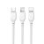 XO NB103 3 az 1-ben USB kábel - Lightning + USB-C + microUSB 1.0 m 2.1A Fehér 178930796
