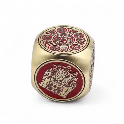 Feng shui szerencse - Piros és sárgaréz jólétkocka 178934108 
