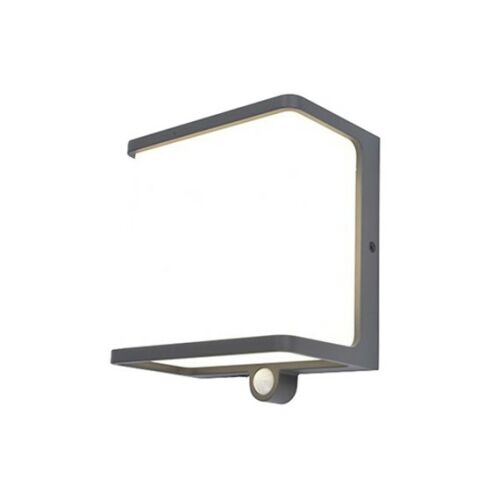 DOBLO SOLAR LED Fali 1 Fény Fél PIR Sötétszürke költéri mozgásérzékelős lámpa - Kültéri fali lámpa