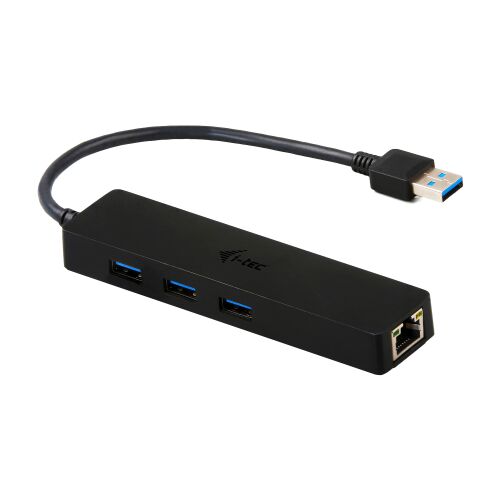 I-TEC USB 3.0 SLIM HUB + GLAN 3X USB 3.0 10/100/1000MBPS 178935295 - USB bővítő