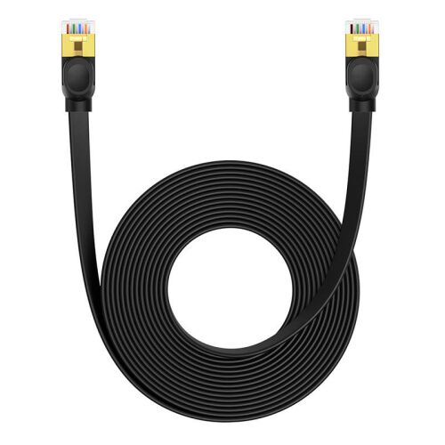Baseus UTP Cat7 lapos Patch kábel 8m - Fekete 178964324 - Patch kábel