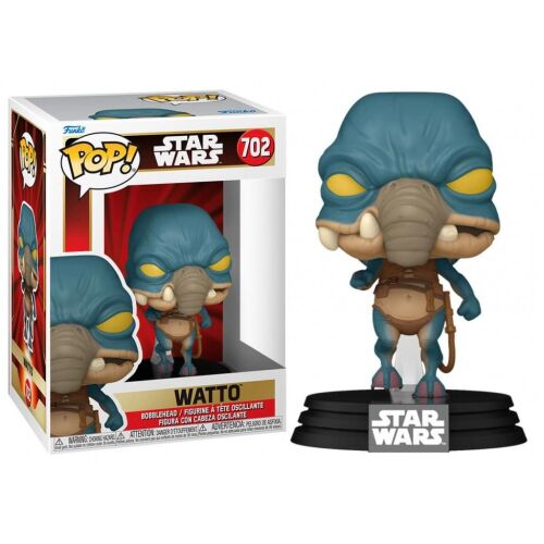 Funko POP! Mozifilmek Star Wars Watto bobblehead figura, 702-es számú, csomagolással és Star Wars talapzaton kiállítva - Mesehős figura