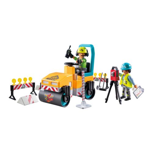 Útépítés úthengerrel és földmérővel 71751 179037581 - Playmobil City Action