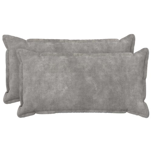 vidaXL HOUTEN világosszürke mikroszálas plüss párnahuzat, 2 darabos szett, 40x80 cm - Ágynemű