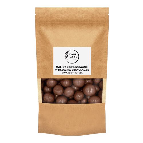 Fagyasztva szárított málna tejcsokoládéban 250g