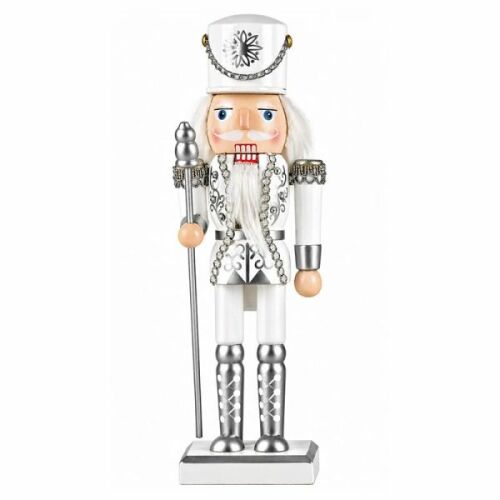 Fa diótörő katona - 38 cm - álló ezüst ruhában 179131529 - Otthon és kert