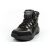 Lee Cooper LCJ-24-03-3048L női fekete téli bakancs, elölről átlós nézet, látható márkajelzéssel