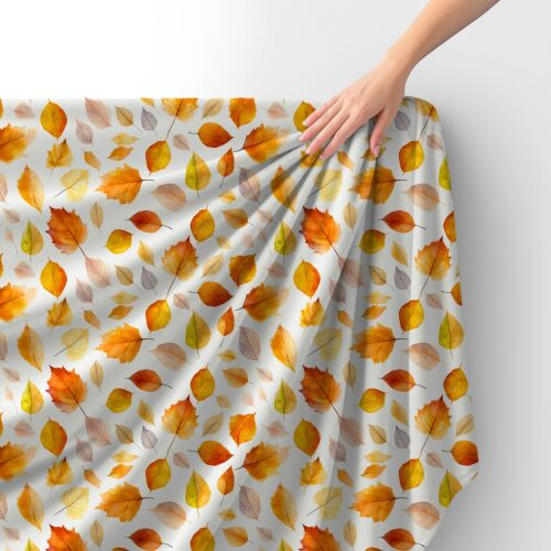 Royal Samt Stoff levélmintás bársony anyag, puha bársony anyag varráshoz és kézművességhez - Textil méteráru