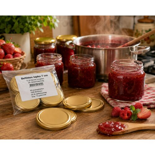 Befőttes lapka tető 7 cm 25 darab/csomag nem bontható 179185339 - Palackdugó és kupak