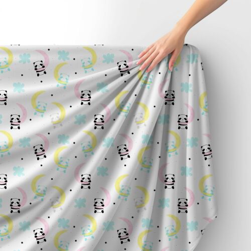 Royal Samt Stoff Panda a Holdon anyag, puha bársony anyag varráshoz és kézműveskedéshez - Textil méteráru