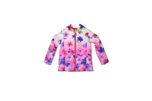 Boboli rózsaszín, fehér, virágos lány átmeneti kabát – 104 30818318