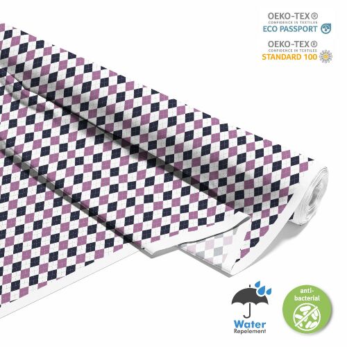 OUTDOOR DEKOSTOFFE OXFORD argyle mintás vízálló szövet tekercs - Textil méteráru