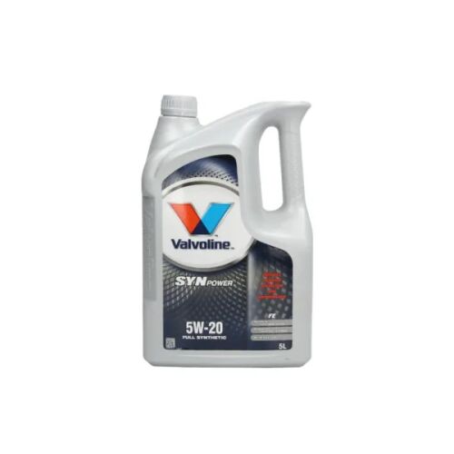 Valvoline Synpower FE 5W20 5L teljesen szintetikus motorolaj tartály fehér háttéren - Motorolaj