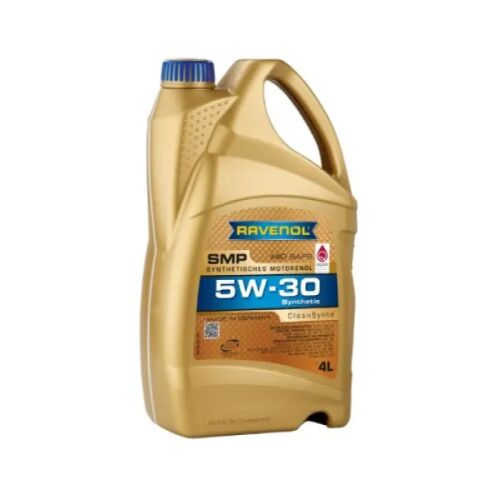 Ravenol SMP 5W-30 szintetikus motorolaj 4 literes arany kannában, BMW LL-04, VW 504 00 / 507 00 vagy Porsche C30 specifikációjú autómotorokhoz - Motorolaj