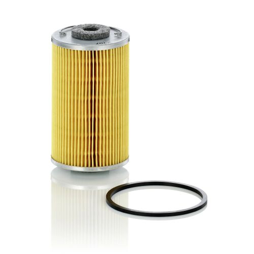 MANN-FILTER P 707 x üzemanyagszűrő tömítőgyűrűvel, sárga redős papírbetét, autóalkatrész - Üzemanyagszűrő