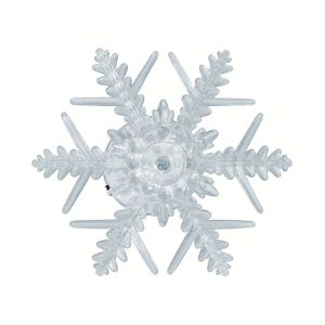 LED Snowflake Window Decoration, 10 cm, white background - Christmas Decoration