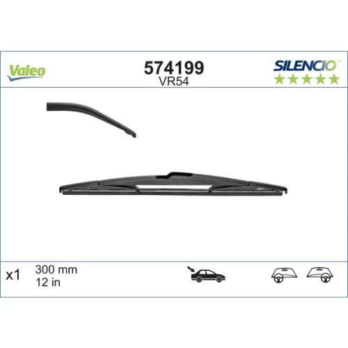 VALEO 574199 VR54 Silencio hátsó ablaktörlő lapát, 300mm/12in, BMW, Citroen, Honda, Hyundai, Mitsubishi modellekhez - Valeo