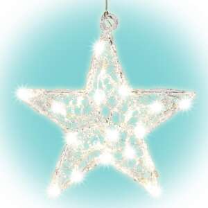 Decoratiune stea LED pentru fereastră, alimentată cu baterii, lumină albă, KID 211 B/WW