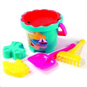 Sandspielset mit Eimer, Schaufel, Rechen und Formen, perfekt für Kinder zum Spielen im Sand - Strandspielzeug