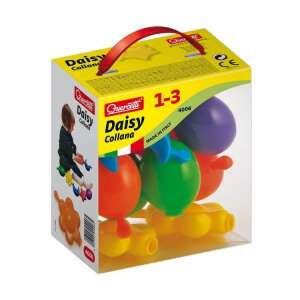 Quercetti Daisy Collana 4006, 12-teiliges Baby-Klickspielzeug, bunt, sicher, leicht zu reinigen, ideal zur Entwicklung von visuellen Fähigkeiten und Fingerfertigkeit - Plastikbausteine