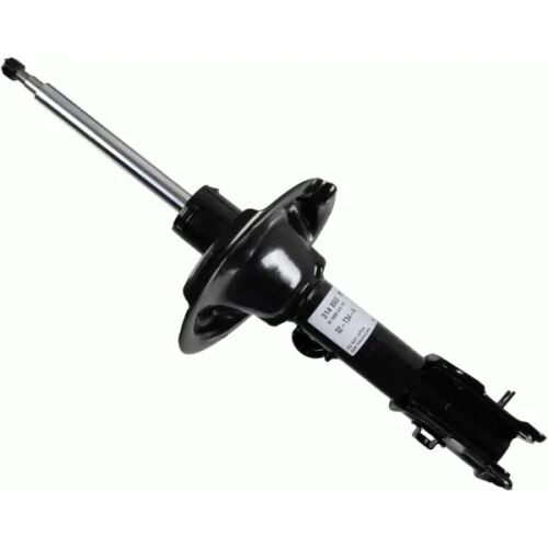 SACHS 314 893 gáznyomású lengéscsillapító Hyundai H-1 i800 iLoad modellekhez, döntött nézet a termékcímkével és a tengellyel, autóalkatrész - Lengéscsillapító