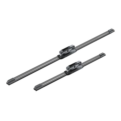 Bosch 3 397 007 116 ablaktörlő lapát szett, két sötétszürke ablaktörlő lapát fehér háttéren - ‪Ablaktörlő lapát