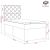 vidaXL műszaki rajz sötétbarna boxspring ágyról méretekkel: 80x200 cm ágy, 40 cm fejtámla magasság, 20 cm matrac, 5 cm fedőmatrac